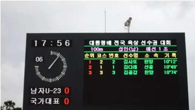 육상경기장 기록 전광판