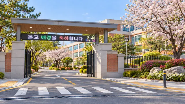 학교 정문 · 외벽 전광판