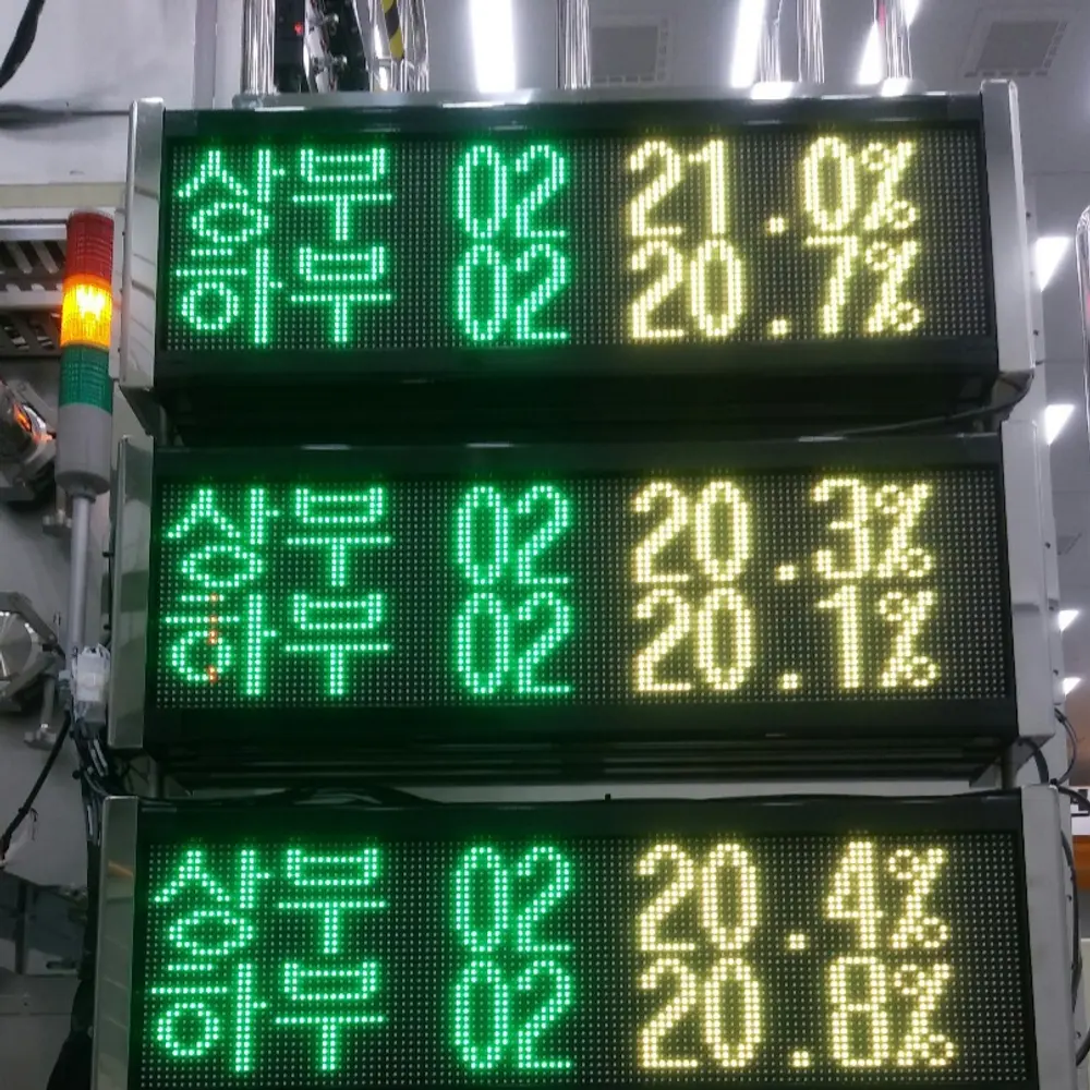 상·하부 산소농도 현황판